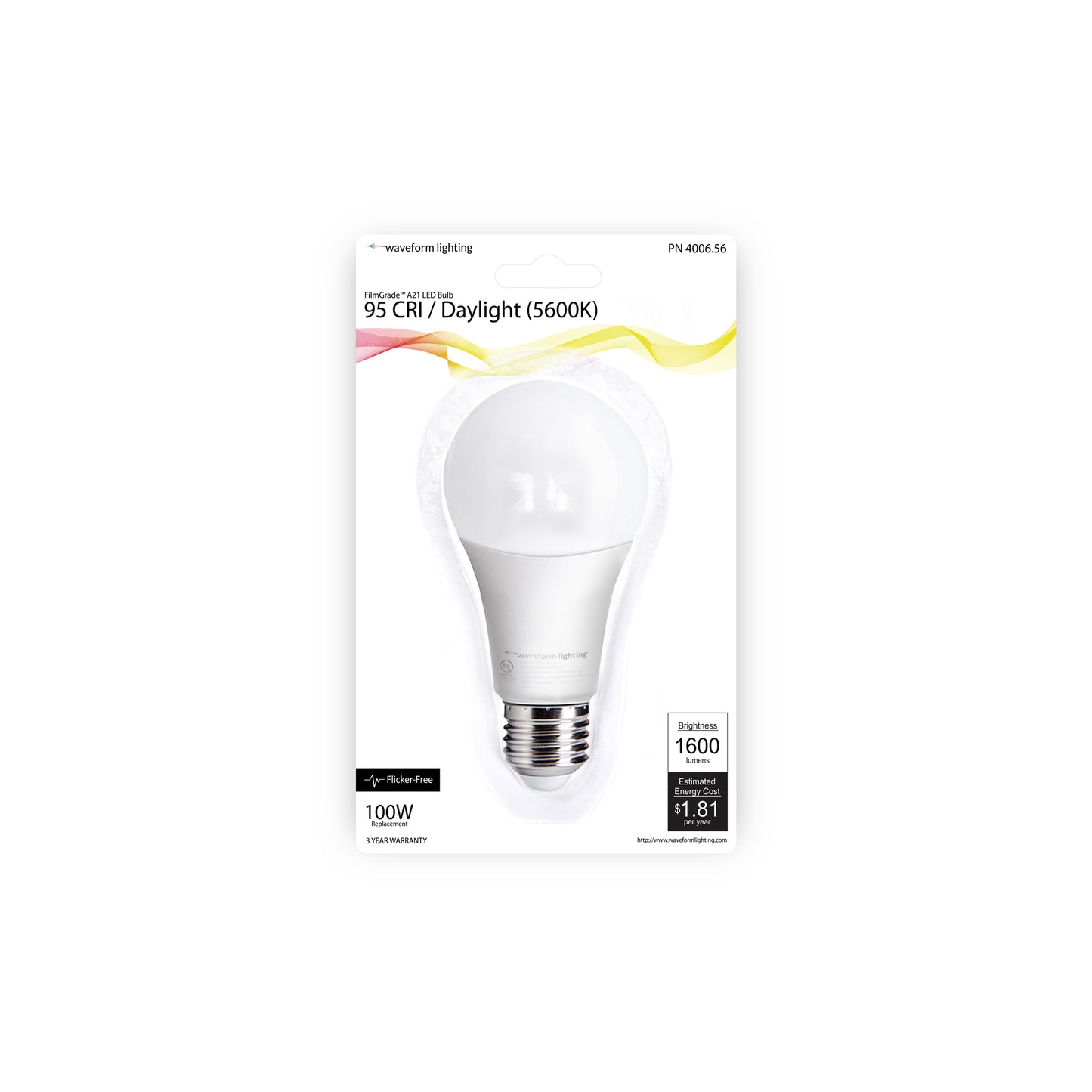 FilmGrade™ Flicker-Free A21 15W LED Bulb