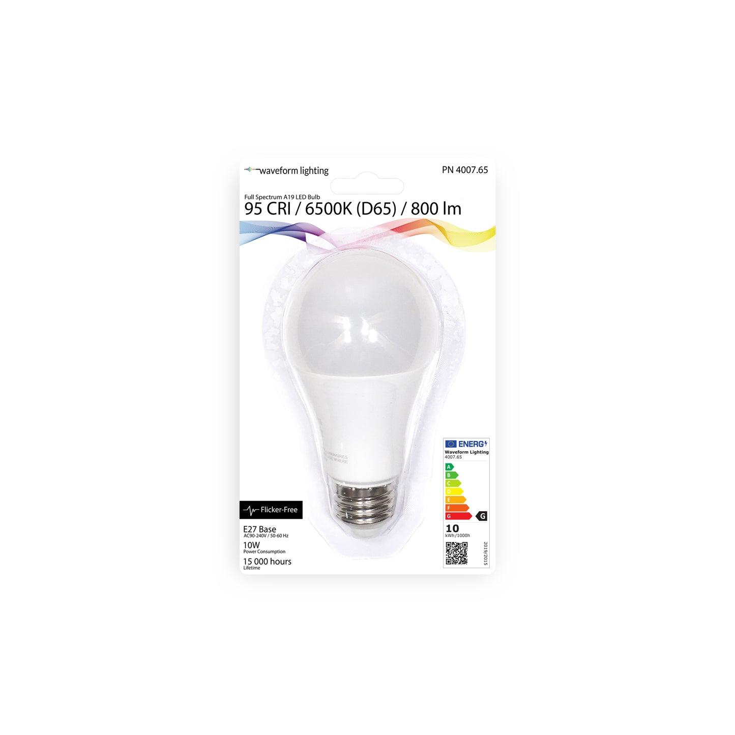 NorthLux™ 95 CRI A19 LED Bulb for Art & Studio