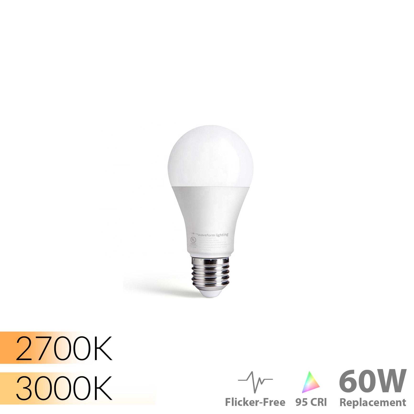 sværge sommerfugl Kænguru CENTRIC HOME™ Flicker-Free A19 10W LED Bulb – Waveform Lighting