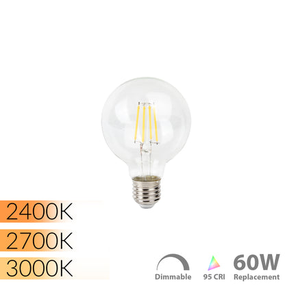 Ultra High 95 CRI G25 LED Filament Bulb for Home & Residential