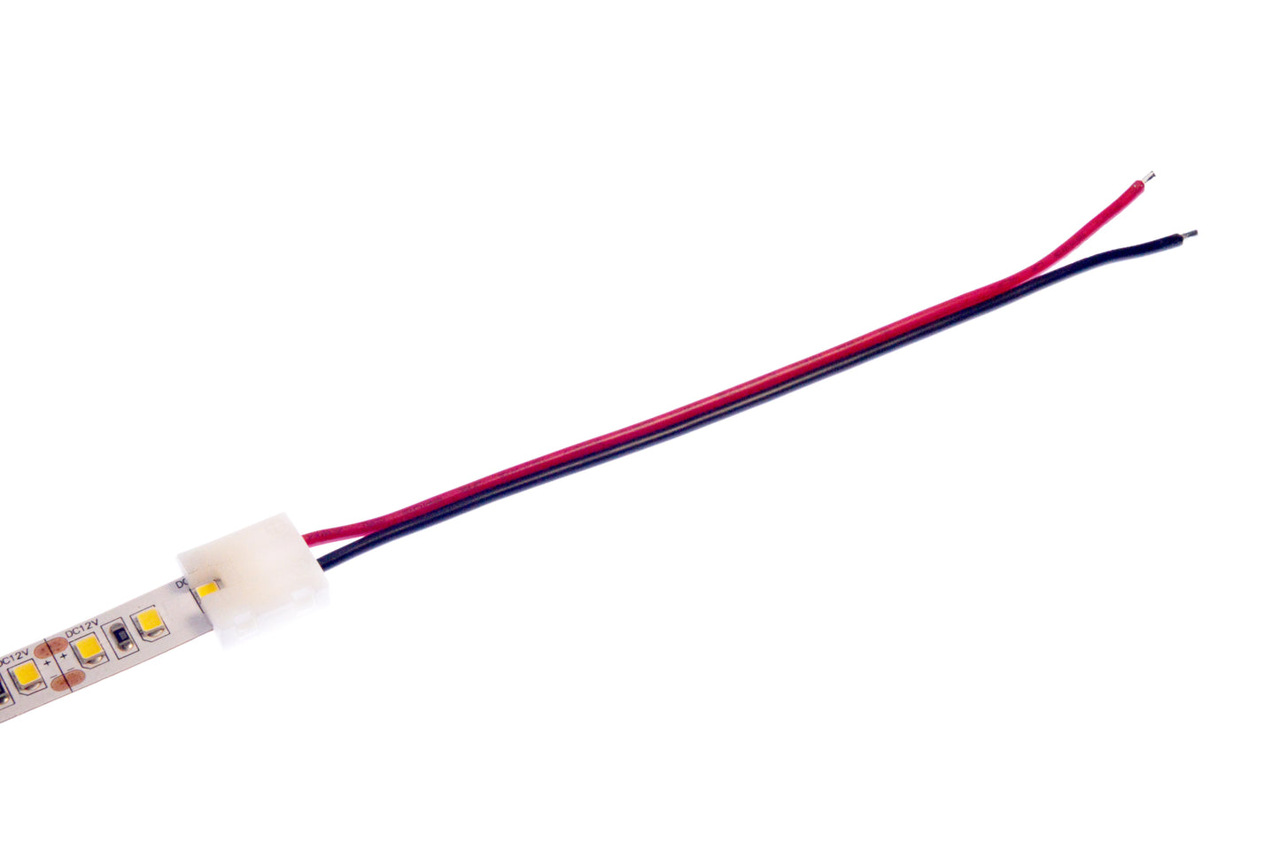 PN 3070 | LED Strip to Wire | Solderless Connector Cable for Single Color LED Strip - 10 PACK