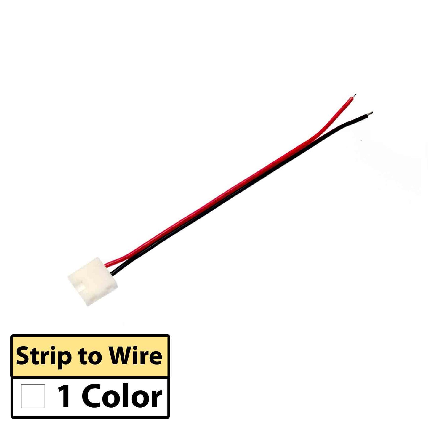 PN 3070 | LED Strip to Wire | Solderless Connector Cable for Single Color LED Strip - 10 PACK