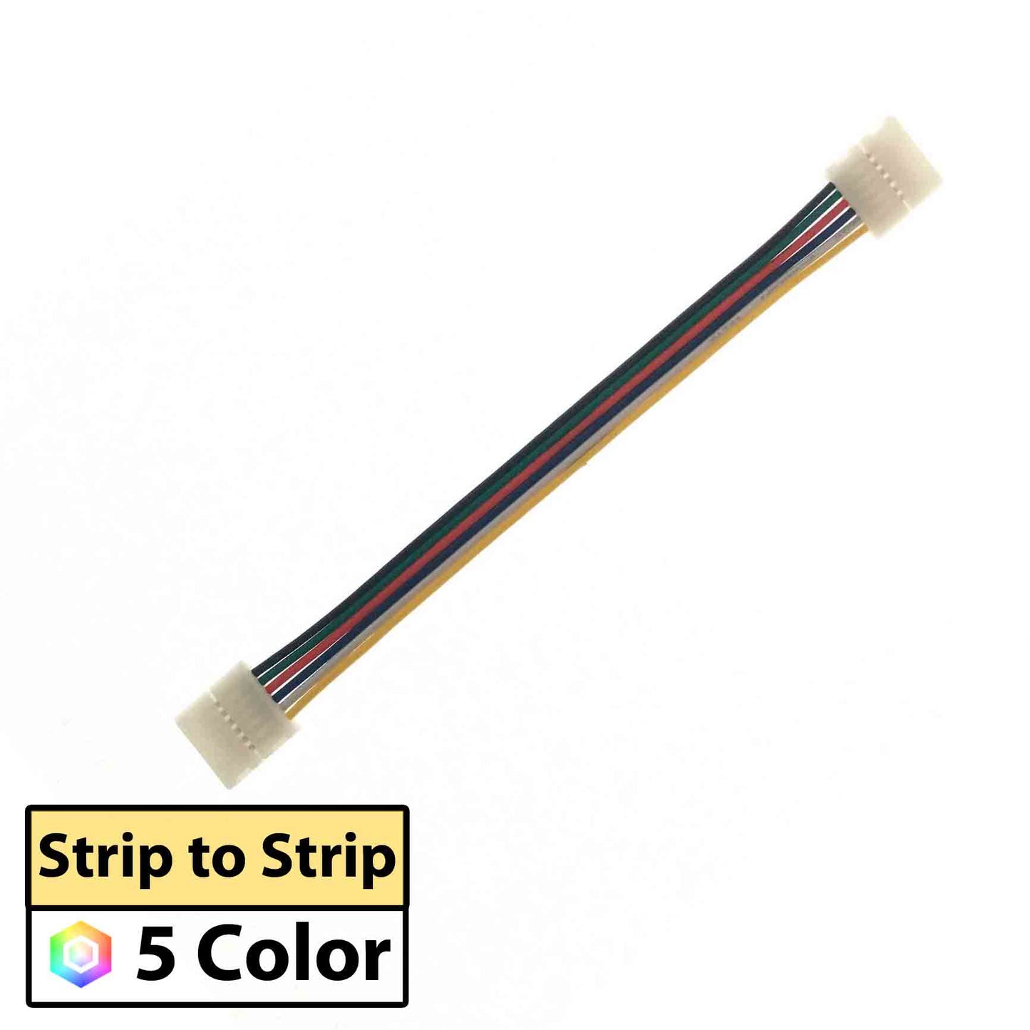 PN 3076 | LED Strip to Strip | Solderless Connector Cable for 5-in-1 LED Strip - 10 PACK