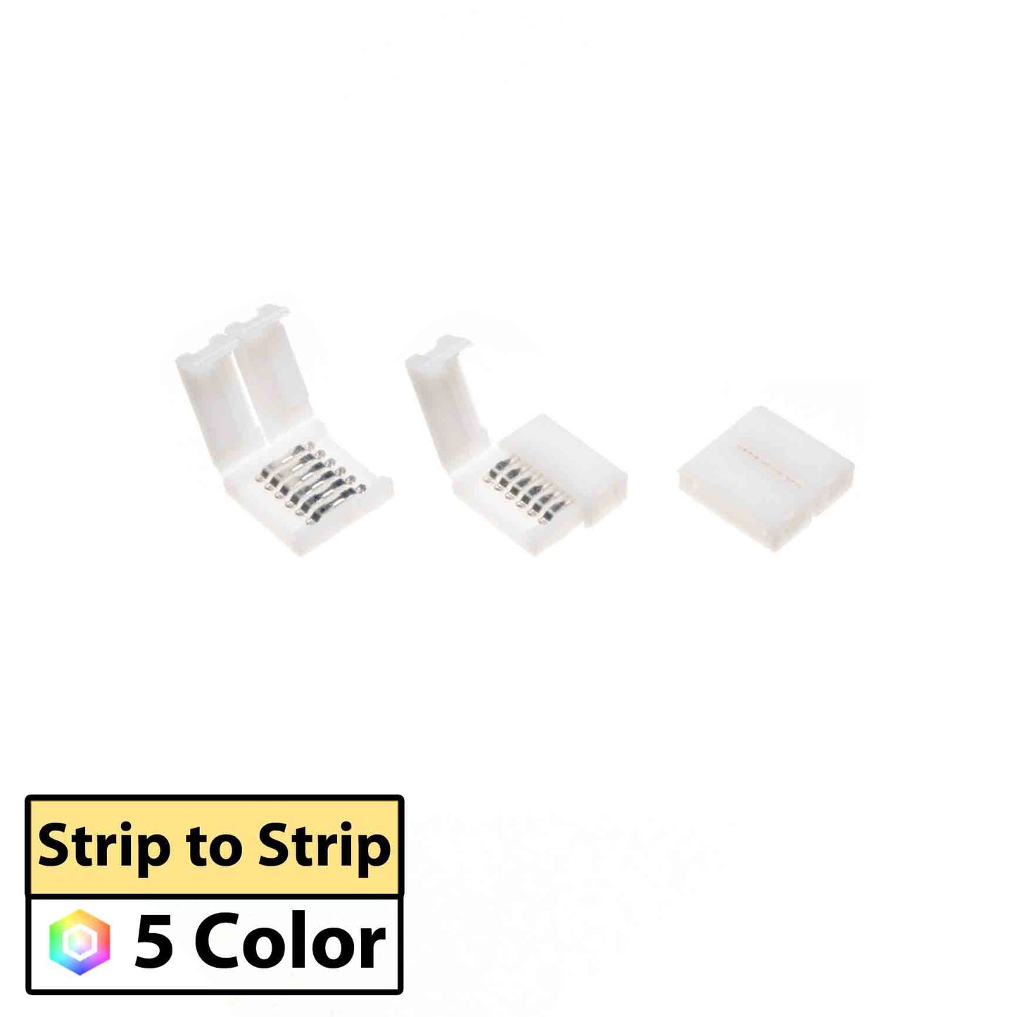 PN 3077 | LED Strip to Strip | Solderless Gapless Connector for 5-in-1 LED Strip - 10 PACK