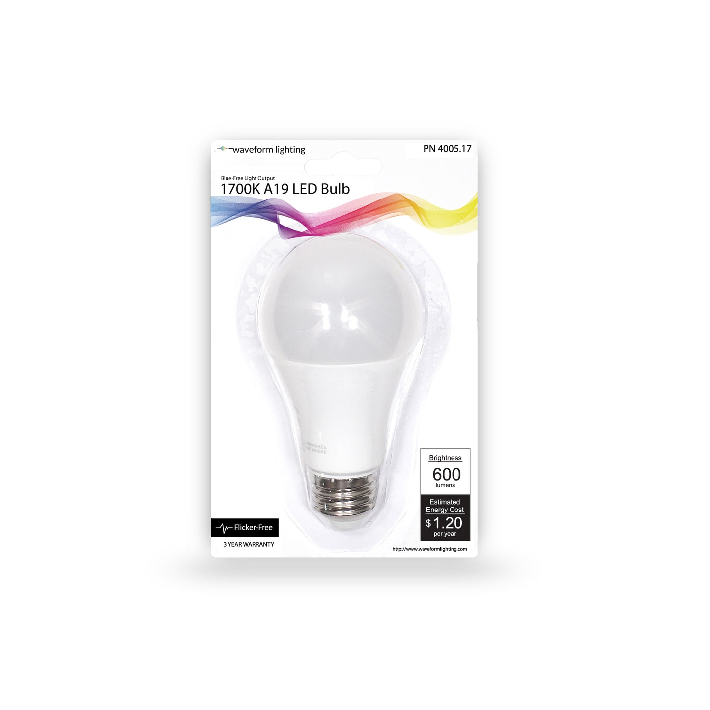 SUPERWARM™ 1700K Flicker-Free A19 10W LED Bulb