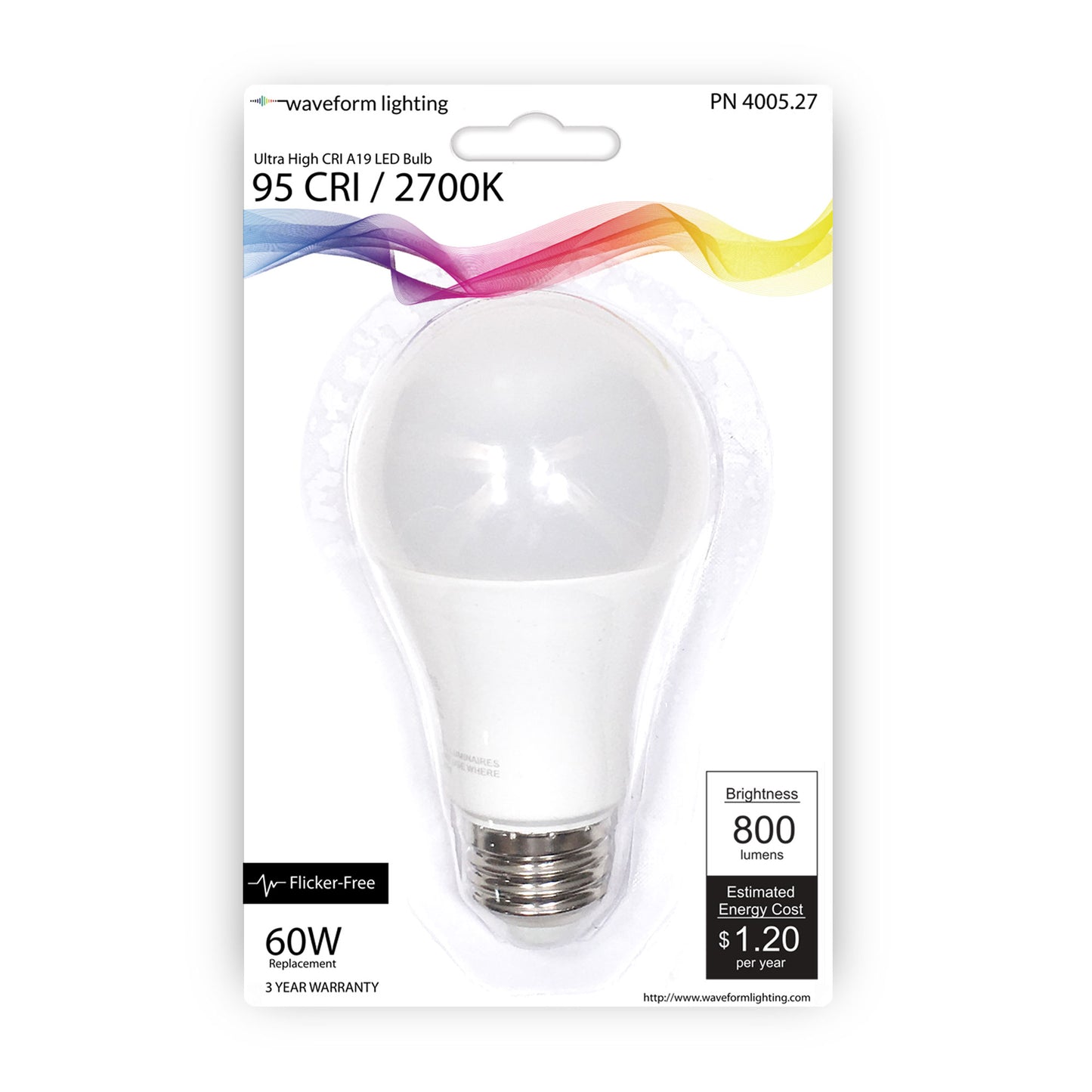 CENTRIC HOME™ Flicker-Free A19 10W LED Bulb