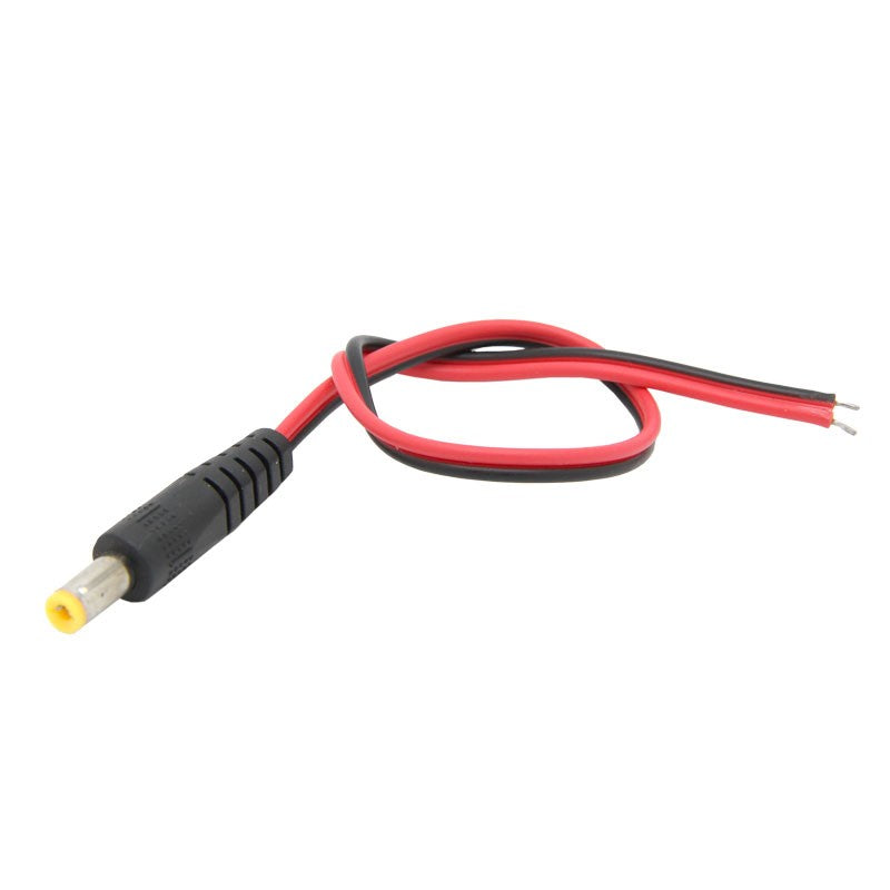 Male DC Barrel Jack to Pigtail Wire Cable 4-PACK