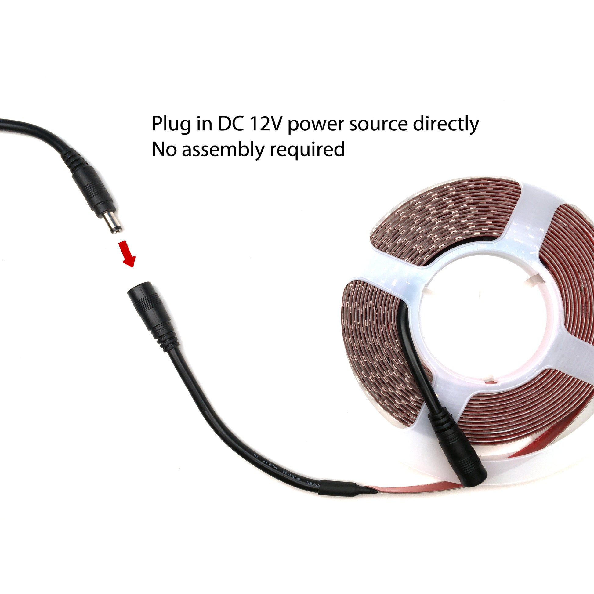 DC5V LED Display Module Power Cable O Shape One-To-Two