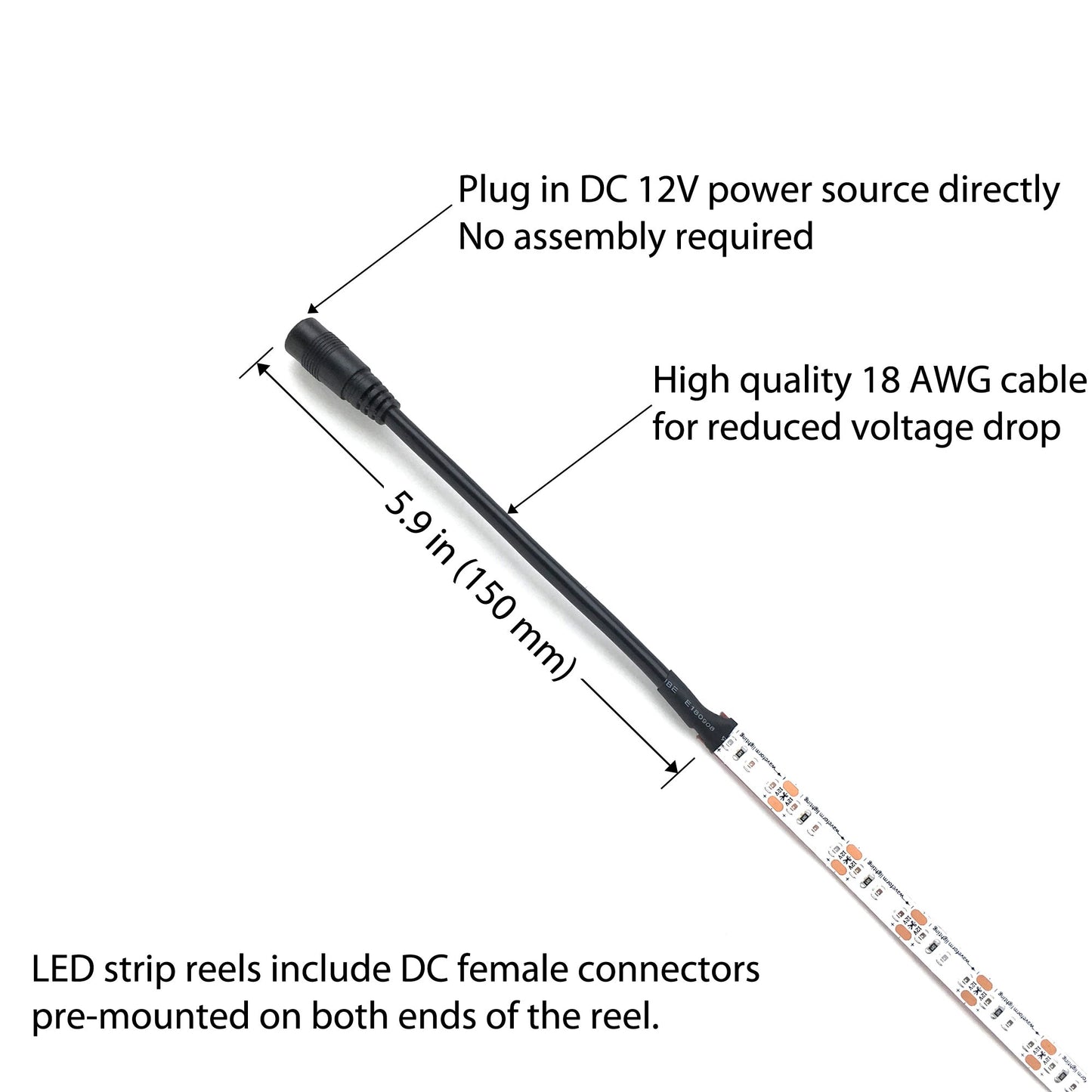 SimpleColor™ Blue LED Strip Lights